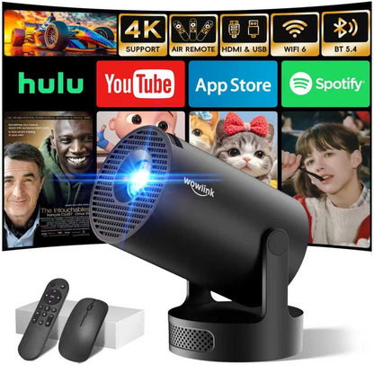GADGETO Mini Projecteur 4K Connecté