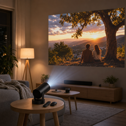 GADGETO Mini Projecteur 4K Connecté