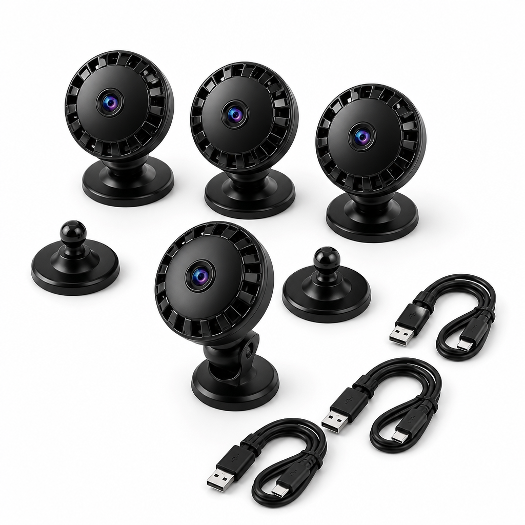 Lot de 4 GADGETO Mini Caméras WiFi