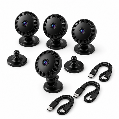 Lot de 4 GADGETO Mini Caméras WiFi